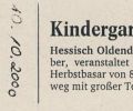 Zeitungsartikel vom 10.10.2000